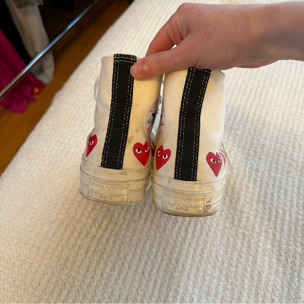 Converse x Comme des Garcons high tops sz 7.5 - Picture 4 of 8